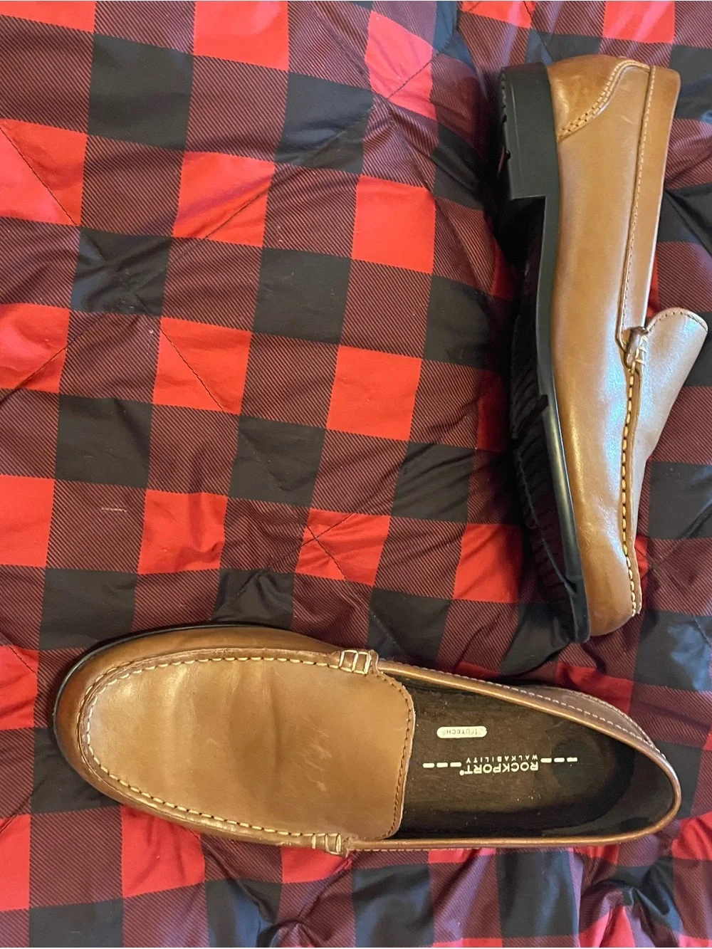 Rockport Men’s Brown Leather Slip-On Loafers